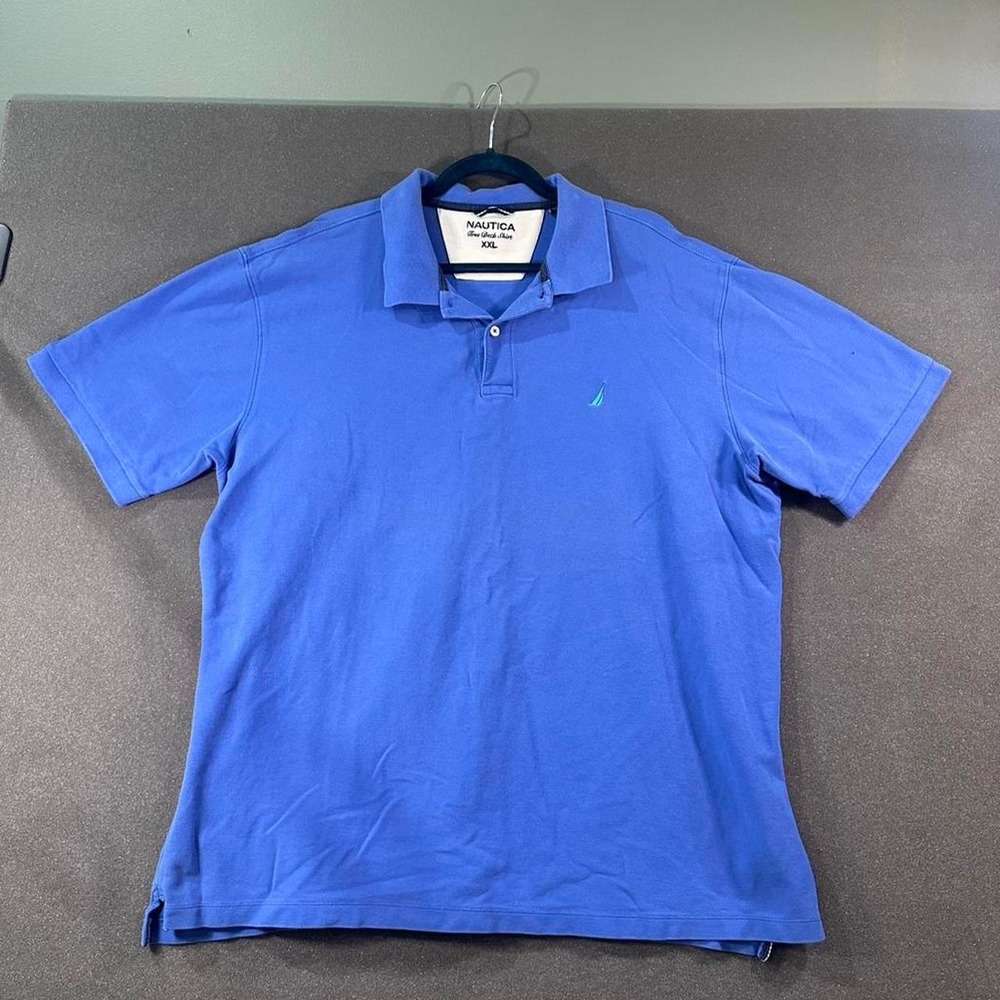 Nautica blue polo shirt Size XXL pinhole in sleeve
